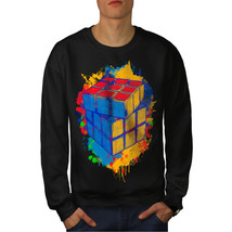 Wellcoda Cube Game Mens Sweatshirt, Colour Twist Casual Pullover Jumper - £24.02 GBP+