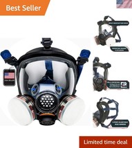 Heavy-Duty Chemical Respirator - CE Tested Full Face Mask for Toxic Envi... - $179.99