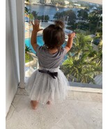 Grey Baby Tutu skirt, toddler tutu, flower girl outfit, tutu with stars,... - £19.75 GBP