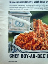 Chef BOY-AR-DEE Canned Lasagna Print Magazine Advertisement 1964 - $3.99