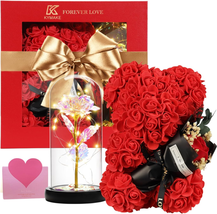 Mothers Day Rose Bear Gifts for Mom Wife Women, Rose Teddy Bear Birthday Gifrs f - £48.09 GBP