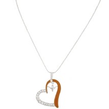 Texas Longhorns Licensed Heart Crystal Necklace - $11.40