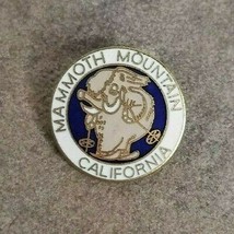 MAMMOTH Mountain White Blue Ski Elephant Resort Vintage Lapel Hat Pin California - £8.83 GBP