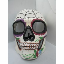 Day of the Dead Dia de Los Muertos Sugar Skull Mask Hand Paint Holiday Halloween - $17.32