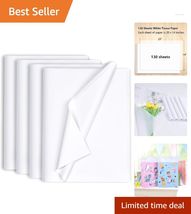 High-Quality 130 Sheets White Tissue Paper - Perfect for Parties, Gifts ... - $14.80