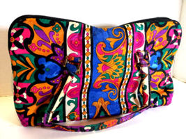 Vintage Dorothy Lipton Designs Satin Colorful Abstract Print Makeup Cosmetic Bag - £37.77 GBP