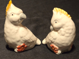 Vintage Cockatoo Cockatiel Parrot Salt &amp; Pepper Shaker Set - Birds Animals - $9.98