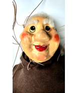 Antique Marionette Puppet Religious Priest Old Man Brown Robe Needs Stri... - $99.99