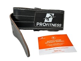 Pro Fitness Leather Weight Lifting Belt 4&quot; Gym Back Support Strap Traini... - $13.81
