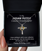 Jigsaw Puzzle Collector Granddaughter Necklace Birthday Gifts - Cross Pendant  - £39.50 GBP