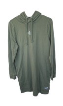 Calvin Kline Jeans Green Long Sweatshirt Dress with Hood Women&#39;s Size Medium - £27.84 GBP