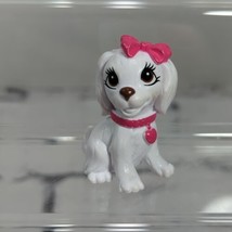 Barbie Pet Puppy Dog White with Pink Bow - £5.44 GBP