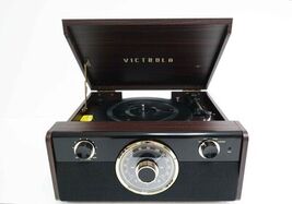 Victrola Metropolitan Mid Century 4-in-1 Bluetooth Record Player VTA-240B-WLN image 2