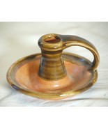 Kimmswick Pottery Missouri Stoneware Art Candlestick Holder Earthtones - £23.29 GBP