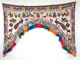 Vintage Welcome Gate Toran Door Valance Window Décor Tapestry Wall Hanging DV60 - £151.29 GBP