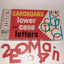 Vintage Milton Bradley Chip Board Letters &amp; Numbers Pre School Crafts 2.5&quot; RED - $14.85