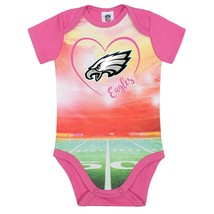 NFL Philadelphia Eagles Bodysuit Stadium Design Pink Size 6 Month Gerber - £13.62 GBP