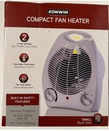 NEW Konwin Compact Fan Heater 2 Heat Settings, Adjustable Thermostat - $21.78