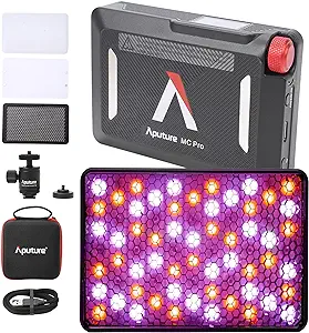 Aputure MC PRO On Camera Video Light,LED Camera Light Panel,2,000-10,000... - $368.99