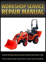 Kubota BX1880 BX2380 BX2680 Tractor Mower Service Repair Manual on CD - £17.07 GBP