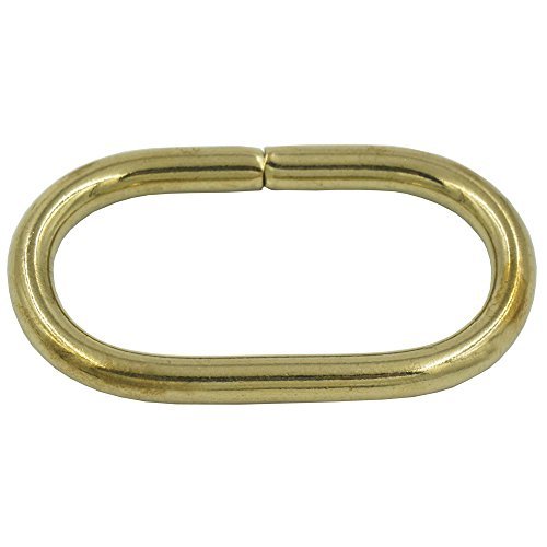 Bluemoona 10 Pcs - Solid Brass Loop Oval Ring Rings Non Welded Leather 4 Purse B