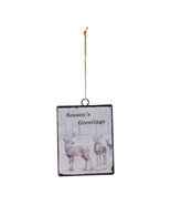 Glass Seasons Greetings Deer Ornament (Set of 12) - $1,554.14 MXN