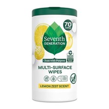 Seventh Generation Multi-Surface Cleaning Wipes, Lemon Zest Scent, Cuts ... - $235.14 MXN