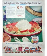 Borden’s The Creamiest Cottage Cheese Print Advertisement Art 1950s - $12.19 CAD