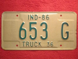 (Choice) LICENSE PLATE Truck Tag 36 1986 INDIANA 653G 654 655 656 657 et... - $6.38