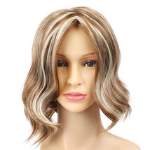 Short Wavy Curly Women Wigs W/ Bangs Blonde Bob Synthetic Cosplay Party Wig Usa - £20.53 GBP