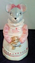 1990 House of LLoyd Mouse with Teddy Bear and Hearts Cookie Jar - £39.05 GBP