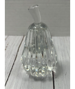 Bleikristall Beyer Art Glass Faceted Cut Crystal Pear Paperweight - $20.44