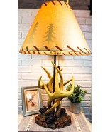 Ebros 26&quot;H Rustic Vintage Design 3 Entwined Antlers And Pine Cones Table... - $2,469.94 MXN