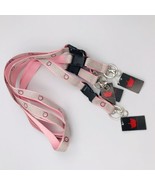 Alabama Crimson Tide Key Ring Lanyard w/ Pink Sparkly Strap New Aminco w... - $9.49