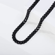 Cuban Link Chain Mens,Stainless Steel Cuban Link Chain Necklace for Men 23inch - £21.59 GBP