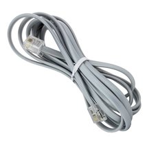 RJ11 Telephone Line Cord Cable 6P4C DSL Modem, Fax, Phone to Wall, Gray ... - $2.95