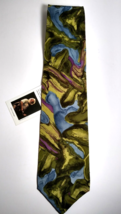 Jerry Garcia Liquid Torso Silk Neck Tie Green Blue Mix Unused Neckwear With Tags - £15.00 GBP