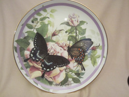 Spicebush Swallowtail Collector Plate Butterfly Garden Paul Sweany Rose - $19.99