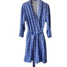 Carole Hochman Womens Printed Robe Without Belt,Blue/White,X-Large - £43.24 GBP