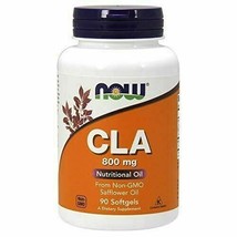 NEW NOW Sports CLA Nutritional Oil NON-GMO Safflower Oil 800mg 90 Softgels - $18.37