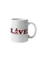 Valentines Day Love Gnome Red Plaid 15 Oz Ceramic Mug - $25.95