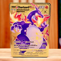 Charizard VMAX Gold Metal Pokémon Card Collectible/Gift/Display - £11.07 GBP