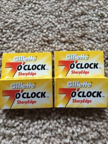 20X Gillete 7 O'Clock SharpEdge Double Edge Safety Razor Blades ( 4 PACKS ) - $7.80