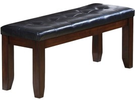 48&quot; X 17&quot; X 20&quot; Black  And Espresso Elegant Bench - £263.60 GBP