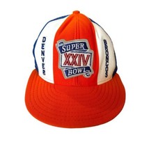 Vintage 1990 Denver Broncos Super Bowl XXIV Trucker Hat Snapback NFL Off... - £27.53 GBP