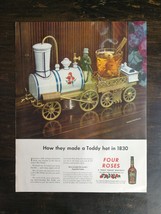 Vintage 1944 Four Roses Whiskey Full Page Original Ad 324 - $6.92