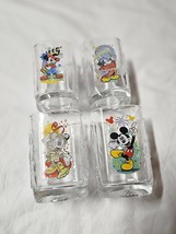 Vintage 4 Pcs McDonald&#39;s Walt Disney World The Magic 25th Anniversary Glasses - £21.54 GBP