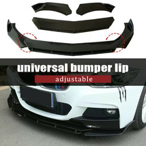 3PCS Universal Glossy Black Front Bumper Protector Body Splitter Spoiler Lip V2 - £31.45 GBP