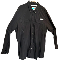 Magellan Men&#39;s Laguna Madre Black Long Sleeve UPF 20+ Fishing Shirt size... - $28.03