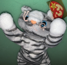 Ty® PRANCE the Tabby Cat Beanie Babies Plush Toy #4123 -INTRO 1997, RETI... - $6.81